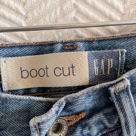 GAP 90’s Boot Cut Ankle Length Blue Jeans Size 4 Vintage Denim - Picture 3 of 7